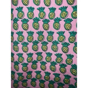 Talbots Shirt Womens Large Petite 14P Tank Top Pineapple Novelty Print No Iron